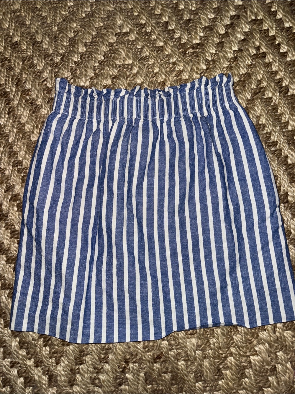 🇺🇸 J.Crew Blue & White Striped Women’s Skirt, size 2